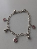 Women's pendant silver bracelet (18.5cm)