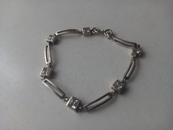 Women's silver bracelet with stones (18.5cm)