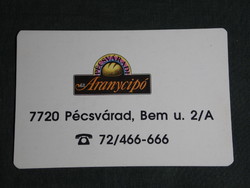 Kártyanaptár, Pécsvárad aranycipó péküzem, üzlet,1995,   (5)