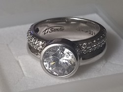 Ti sento women's silver ring (size 52)