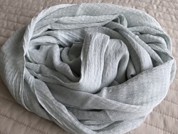 Emporio armani 100% viscose scarf in aqua blue, 160 x 55 cm