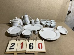 Bulgarian coffee set for 6 people, with plates, soup bowl, porcelain.