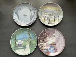 “Lilo Fromm” dekoratív fali tányérok, Sophienthal porcelán