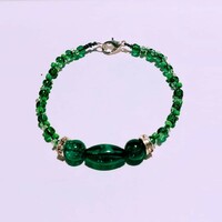 Green lucky bracelet for women