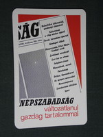Card calendar, épszabadság daily newspaper, newspaper, magazine, graphic, 1976, (5)