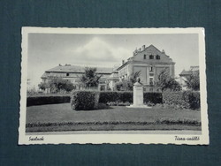 Postcard, Szolnok Tisza hostel, sculpture park detail