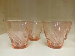 Glass glasses with a French swirl pattern
