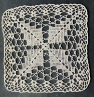 Crochet lace tablecloth 22x22 cm