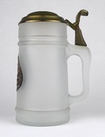 1M561 Tuborg glass beer mug with copper lid 17.5 Cm