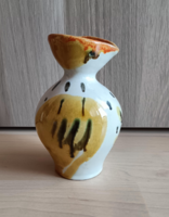 Kerámia váza madár forma Vígh Éva jelzéssel