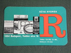 Card calendar, Réva printing house, Budapest, 1976, (5)