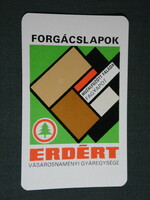 Card calendar, Erdért wood industry processing company, Budapest, graphic designer, Vásárosnamény, 1976, (5)