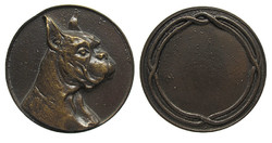 Boxer dog commemorative medal