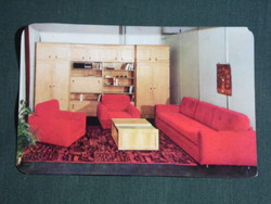 Kártyanaptár, Zala bútorgyár, Zalaegerszeg, lakberendezés, szobabútor ,1976,   (5)