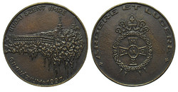 Commemorative medal of St. Imre Gymnasium in Buda / ardere et lucere (mors) commemorative medal