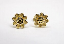 Floral gold earrings (zal-au121448)