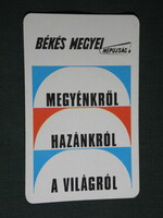 Card calendar, Békés county folk newspaper, magazine, newspaper, 1976, (5)