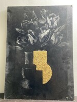Unknown painter: black tulips iii.