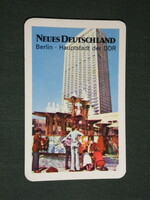 Card calendar, ndk, neues deutschland, new Germany, Berlin detail, tower block, 1976, (5)