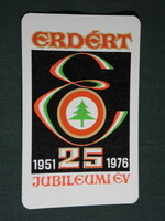 Card calendar, 25-year-old forest wood processing company, Budapest, graphic artist, 1976, (5)