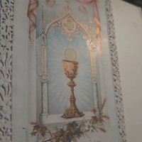 Csipkés szélű aranyozott imakönyvi SZENTKÉP angyalokkal - 11.5x7.5 - Art&Decoration
