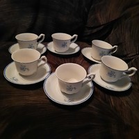 6 darabos kávéscsésze, aljával  Firenze olasz porcelán