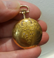 Antik 18.kr.arany zsebóra gyémántokkal