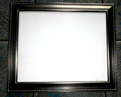 Metal picture frame with glass 29 cm x 25 cm - back with velor-like material