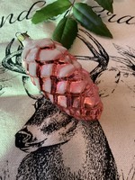 Old glass pink cone Christmas tree decoration