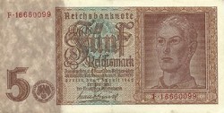 5 Reichsmark swastika 1942 Germany 3