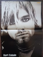 Eredeti Popcorn magazin egyoldalas poszter Kurt Cobain 29x41 cm