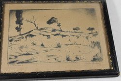 Antique signed etching 340