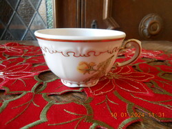 Zsolnay porcelain, coffee cup with yellow rose pattern