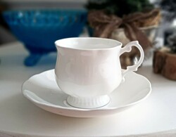 English porcelain long coffee snow white cup