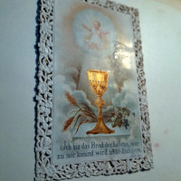 Csipkés szélű aranyozott imakönyvi SZENTKÉP -  8,5 x 5,5 - Art&Decoration