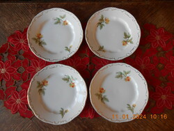 Zsolnay sárga rózsa mintás süteményes tányér I