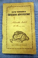 2. világháború korabeli dokumentum - Elemi Népiskolai Könyvecske 1938-1942.