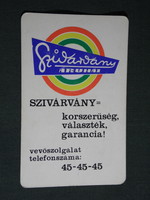 Card calendar, rainbow store, Budapest, 1975, (5)