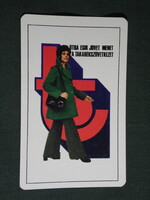 Kártyanaptár, Takarékszövetkezet, női modell, 1975,   (5)