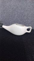 Vintage, white, German, porcelain nasal irrigation jug, flawless, holistic object, 17 x 5 cm.