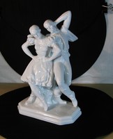 Táncoló pár - Fehér herendi porcelán 27 cm