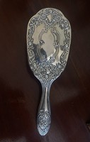 Hairbrush with silver-plated goldsmith work