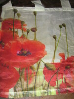 Beautiful vintage poppy color stained glass curtain
