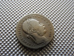 1881 KB Körmöcbánya ezüst 1 Ft forint KAPSZULÁBAN . Peremirat olvasható: címer felül (12JL612)