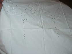 Beautiful antique perforated white pillowcase