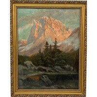 Unknown painter: Tatra mountain peaks f00465