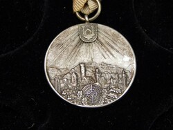 Bundesschießen jubileumi medál 1930 Ravensburg szalaggal, ezüst finomság jelzéssel