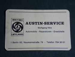 Card calendar, Germany, Berlin, Austin car service, 1975, (5)