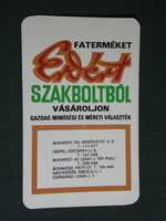 Card calendar, Erdért wood industry processing company, Budapest, graphic designer, woodlots, 1975, (5)