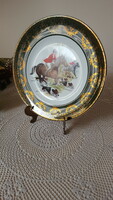 Old English fox hunting scene porcelain plate, decorative plate 25cm.